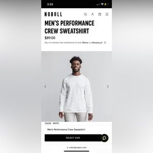 Nobull performance crewneck sweatshirt